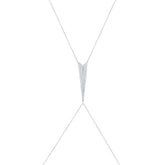 0.43ct 14k White Gold Diamond Body Chain Necklace